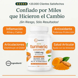 Turmeric Curcumin 95%: dile adios a los dolores Q220 + ENVIO GRATIS SUPER OFERTA COMPRA 2 Y TE MANDAMOS UN TERCERO DE REGALO FORMATO 60 CAP