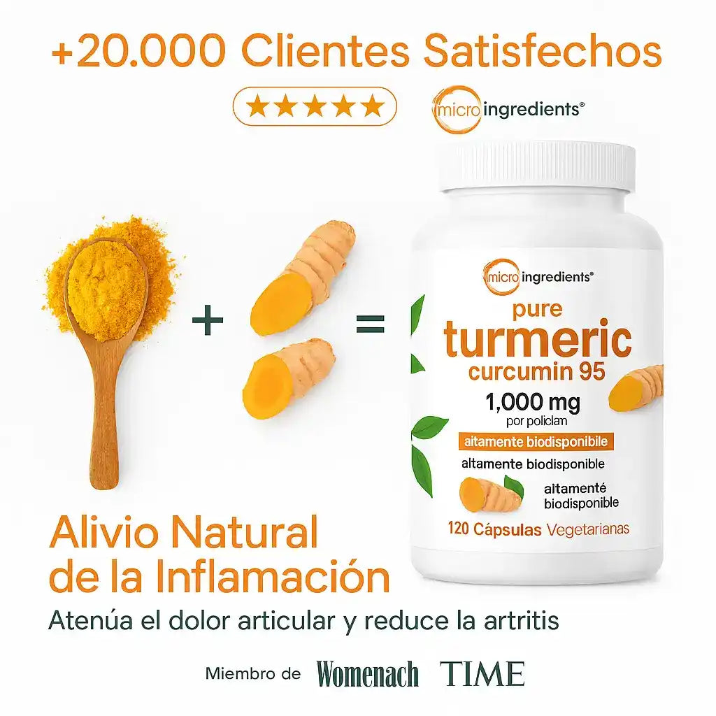 Turmeric Curcumin 95%: El antiinflamatorio mas potente + dile adios a los dolores 250Q + ENVIO GRATIS