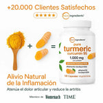 Turmeric Curcumin 95%: El antiinflamatorio mas potente + dile adios a los dolores 250Q + ENVIO GRATIS
