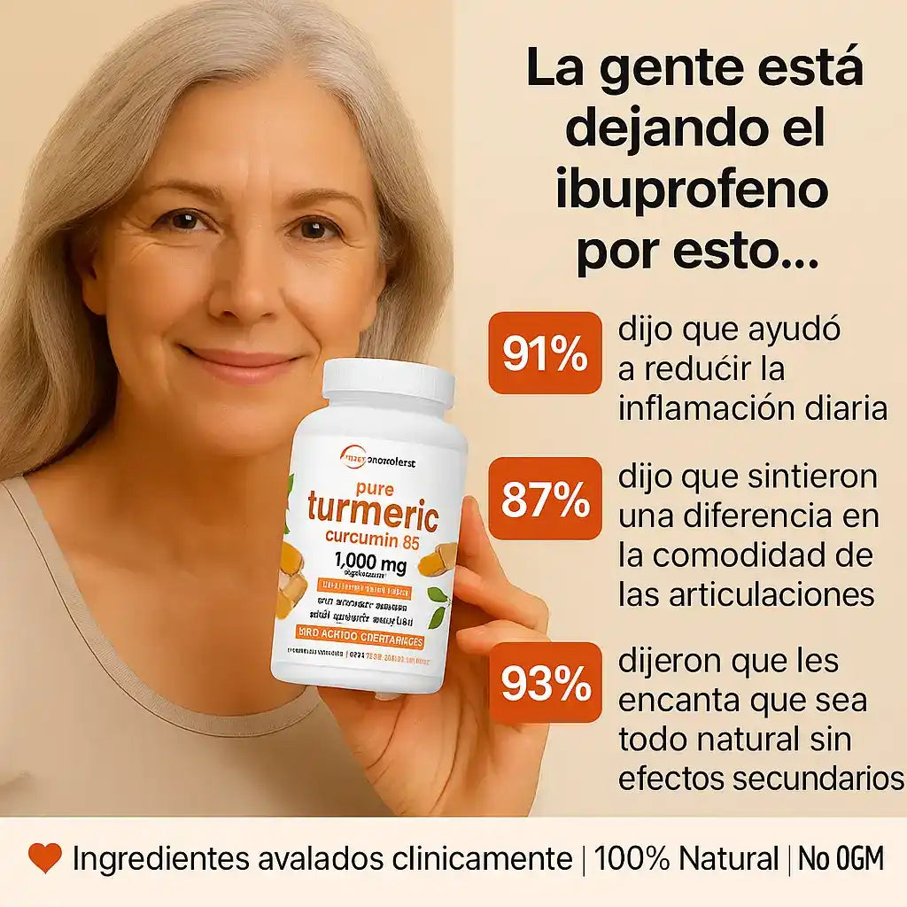 Turmeric Curcumin 95%: El antiinflamatorio mas potente + dile adios a los dolores 250Q + ENVIO GRATIS