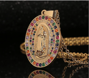 Collar Virgen María bañado en Oro de 18k | Original