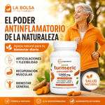Turmeric Curcumin 95%: El antiinflamatorio mas potente + dile adios a los dolores 219Q + ENVIO GRATIS