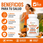 Turmeric Curcumin 95%: El antiinflamatorio mas potente + dile adios a los dolores 219Q + ENVIO GRATIS