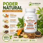 Turmeric Curcumin 95%: El antiinflamatorio mas potente + dile adios a los dolores 219Q + ENVIO GRATIS